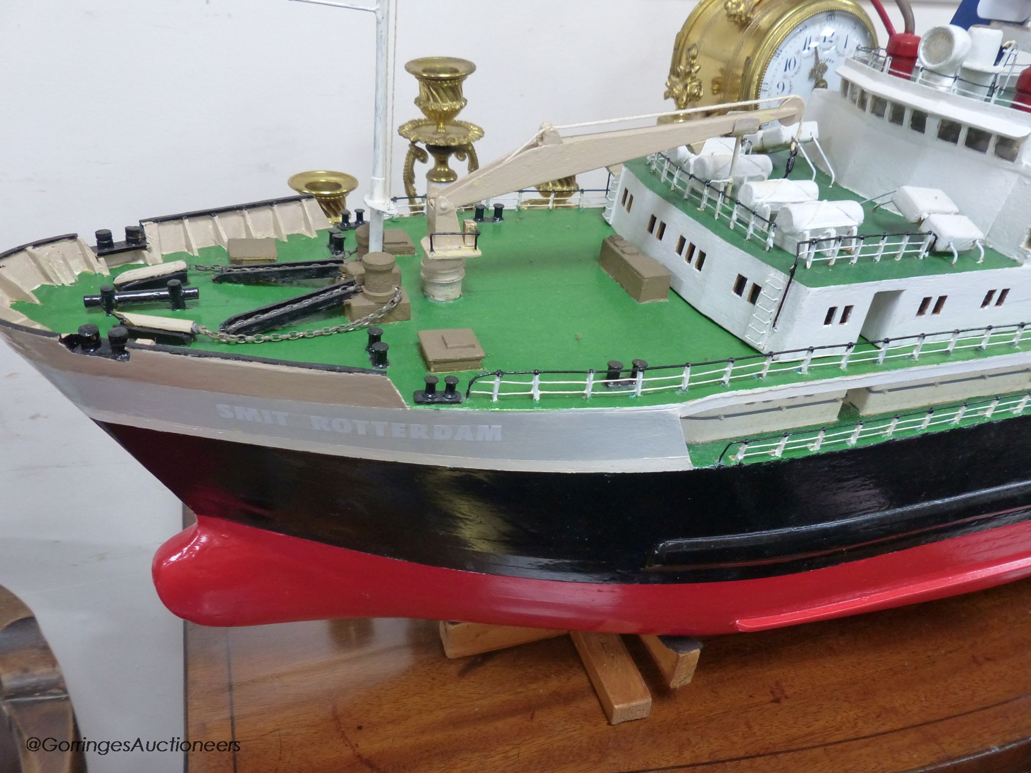 A scratch built model boat